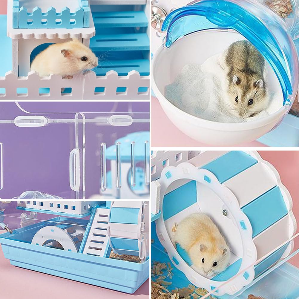 置物 hamham2L Amazon.co.jp: ハムスター ケージ 小動物用ケージ 2階建て 7点